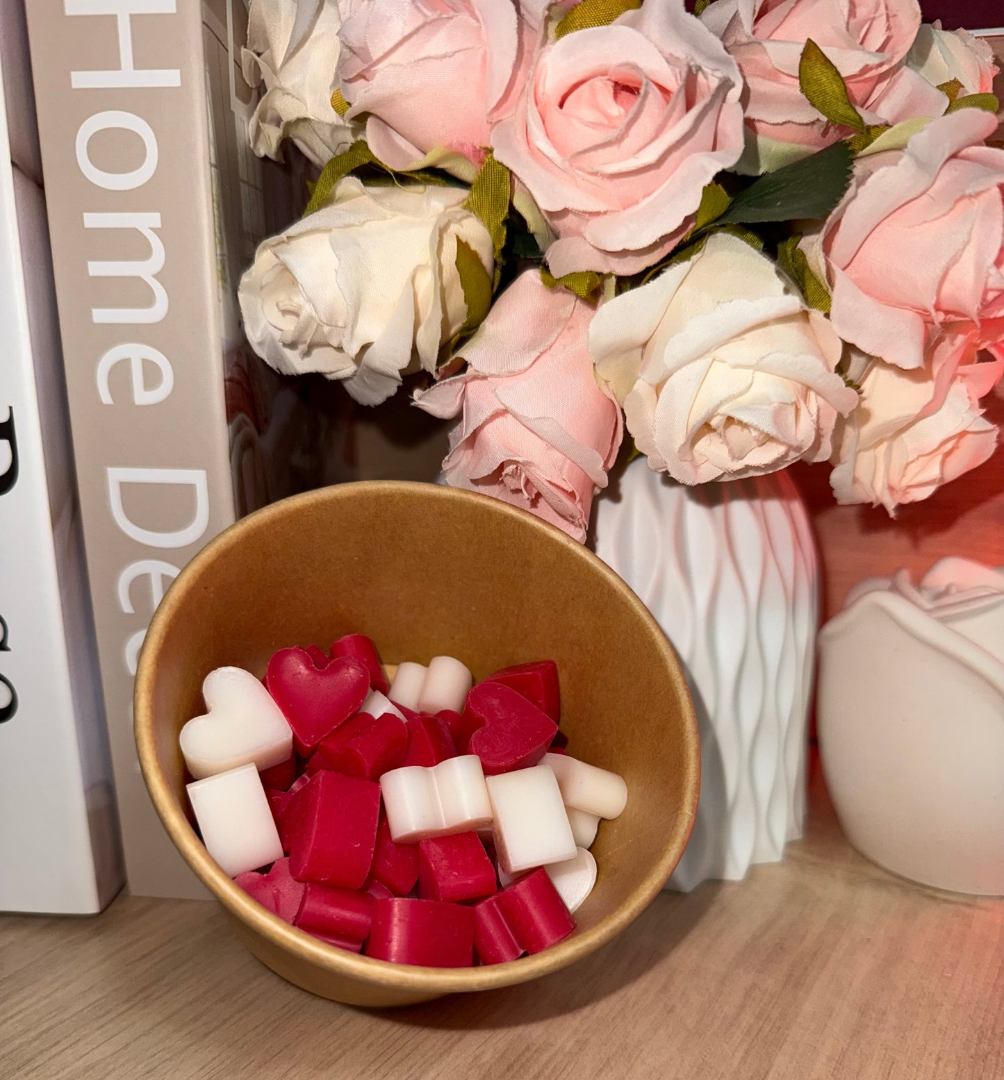 Fondants Parfumés Petits Cœurs – Faits Main avec Amour, Sans CMR ni Phtalates (60g) ou (150g)