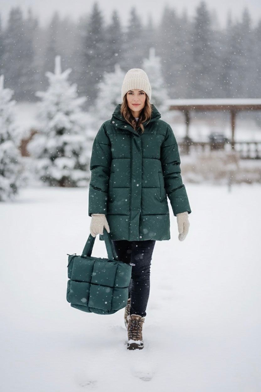 Sac Matelassé “Forest Winter” – L’élégance naturelle de la saison - PRÉCOMMANDE