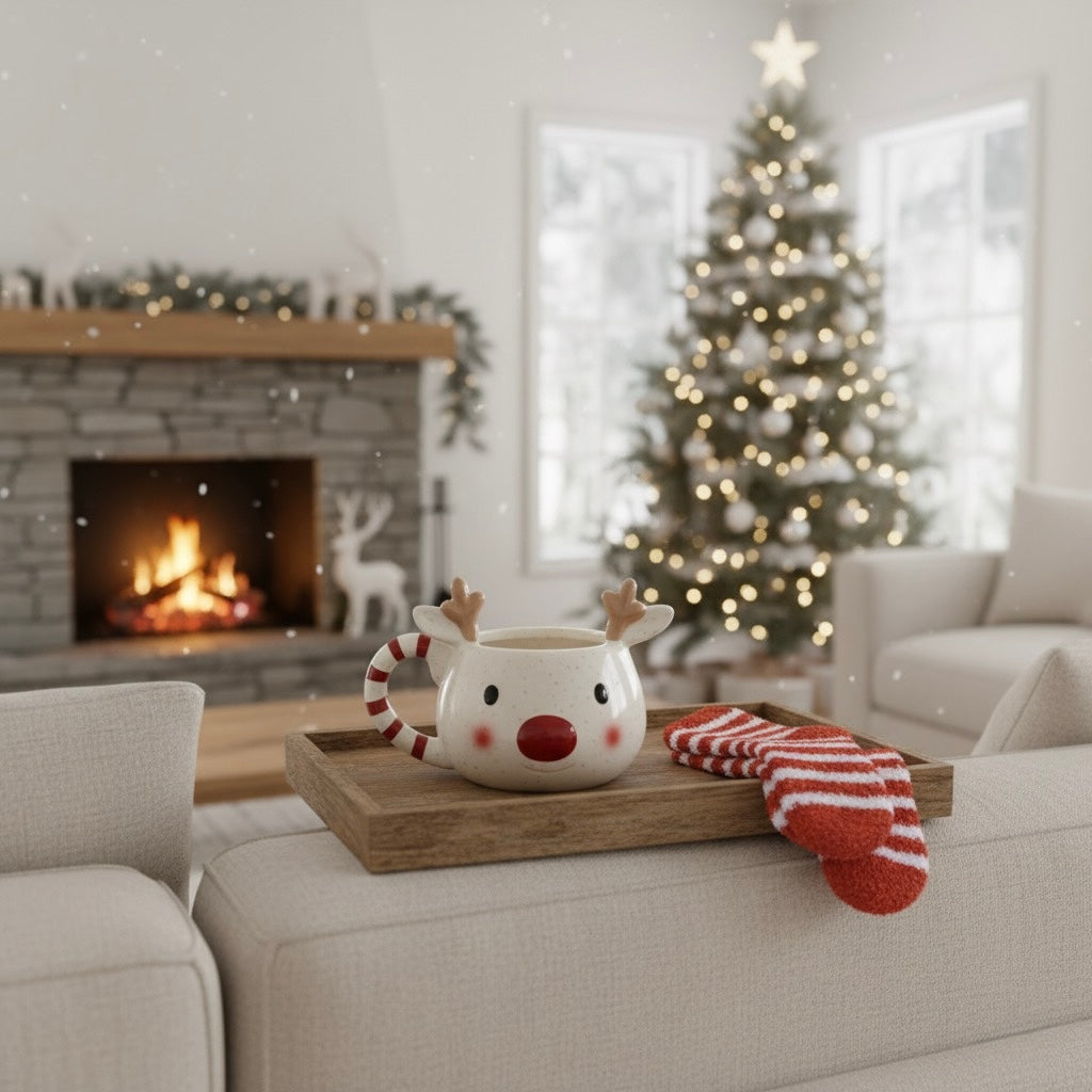 Tasse & Chaussettes Magie de Noël – Rudolf Cozy Set – 400ml