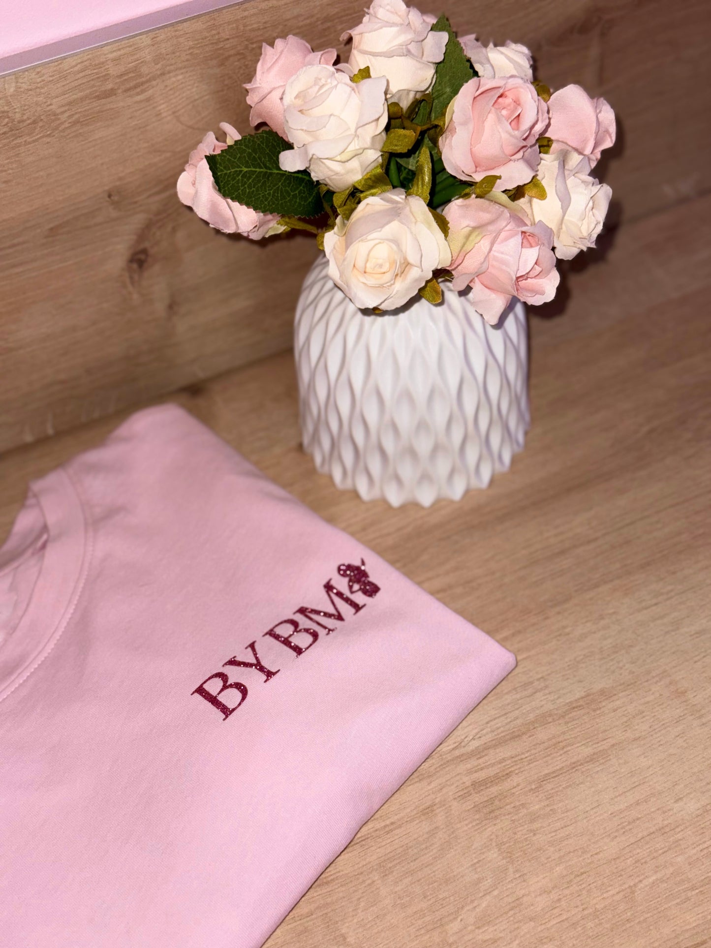 T-shirt Personnalisé avec Logo à Paillettes - Recto & Verso