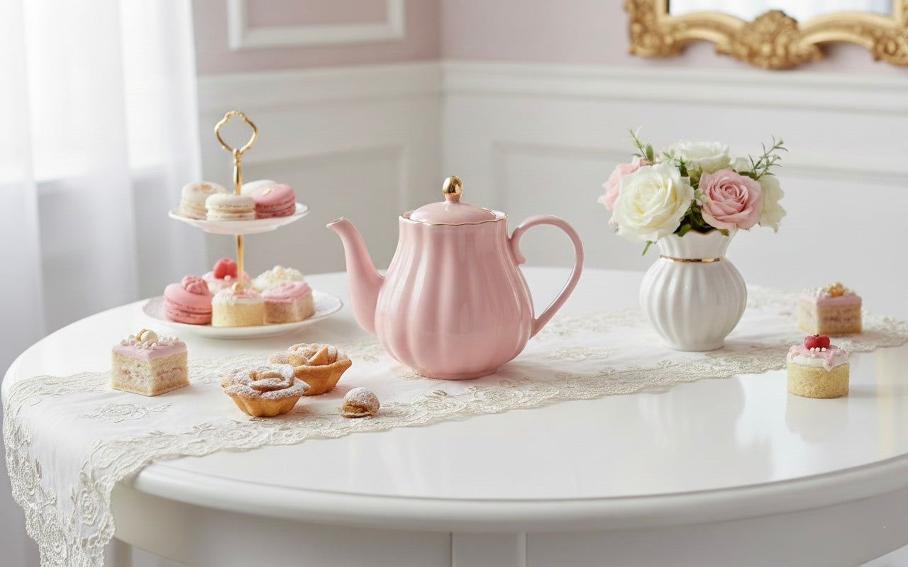 Théière - Royal rose en Porcelaine | 800 ml