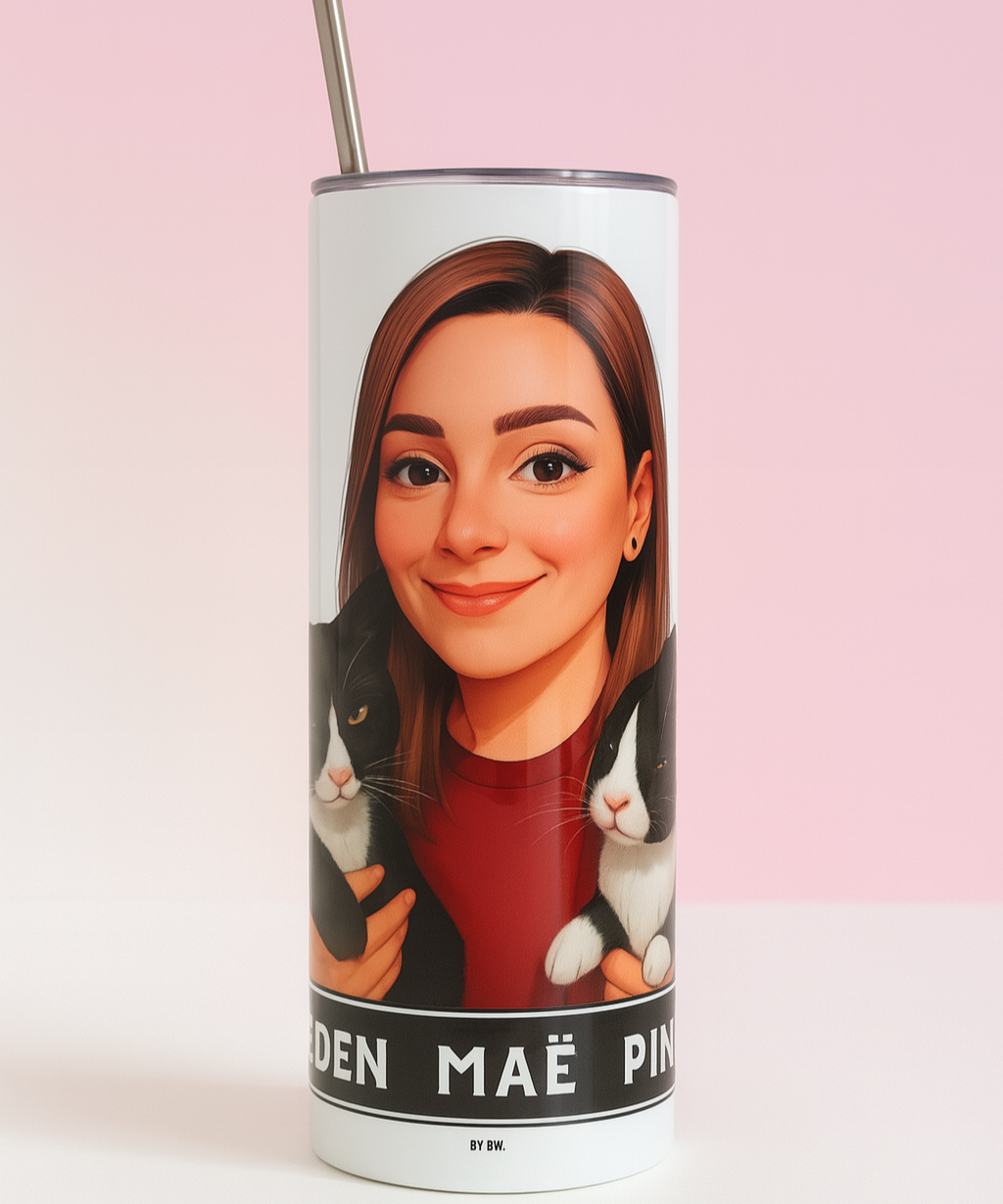 Thermos Isotherme PERSONNALISÉ AVEC MES COMPAGNONS & MOI – 591 ml 🐾