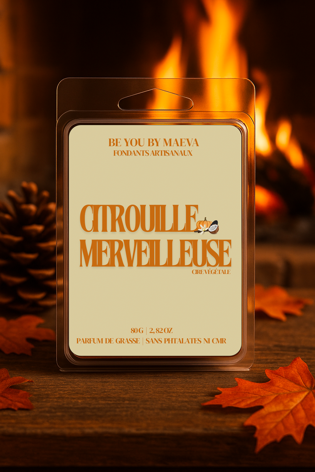 Fondants Parfumés en Carrés à Couper – Citrouille Merveilleuse – (80g)