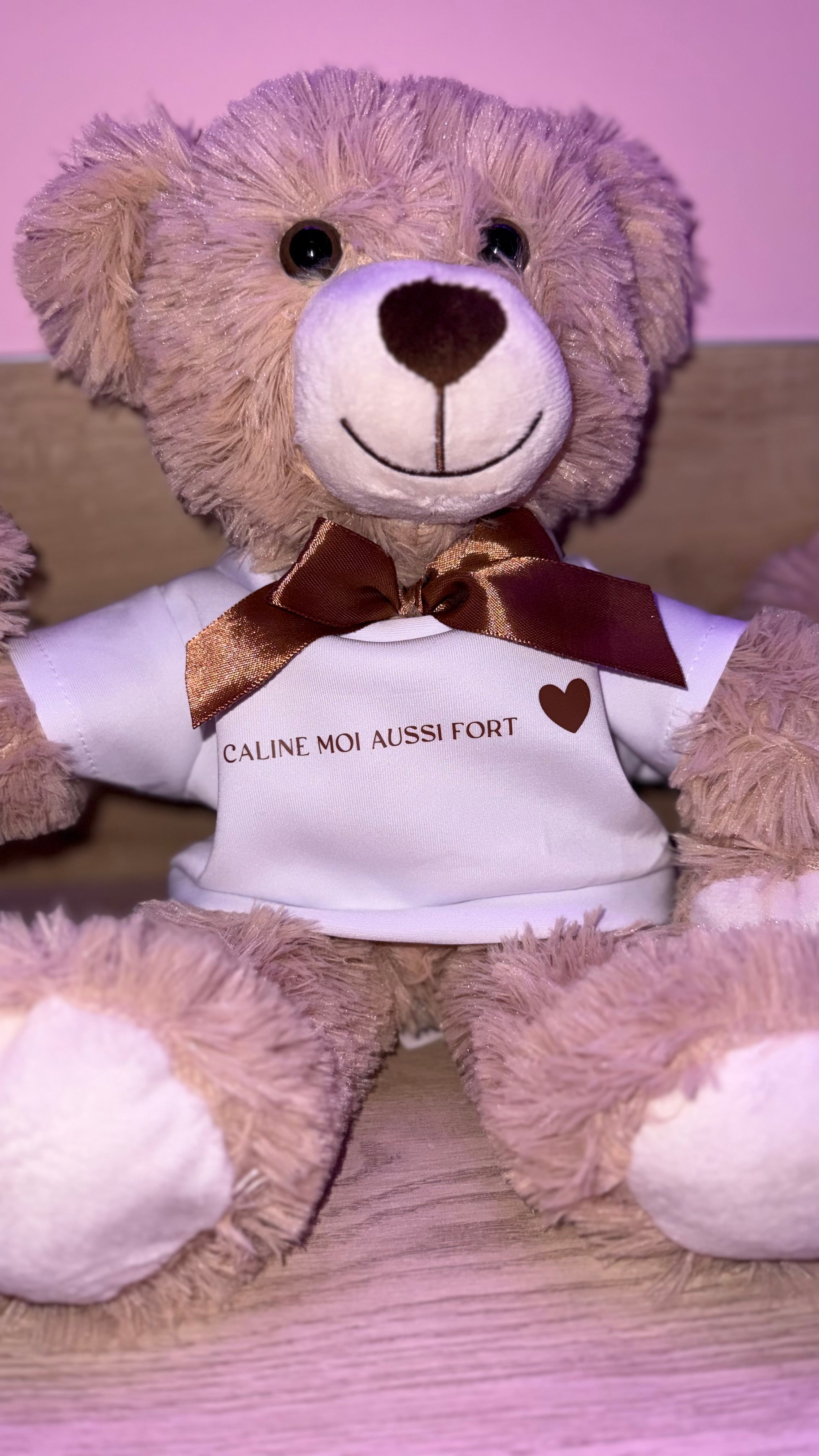 L’Ourson Câlin « Message du Cœur » - Personnalisable