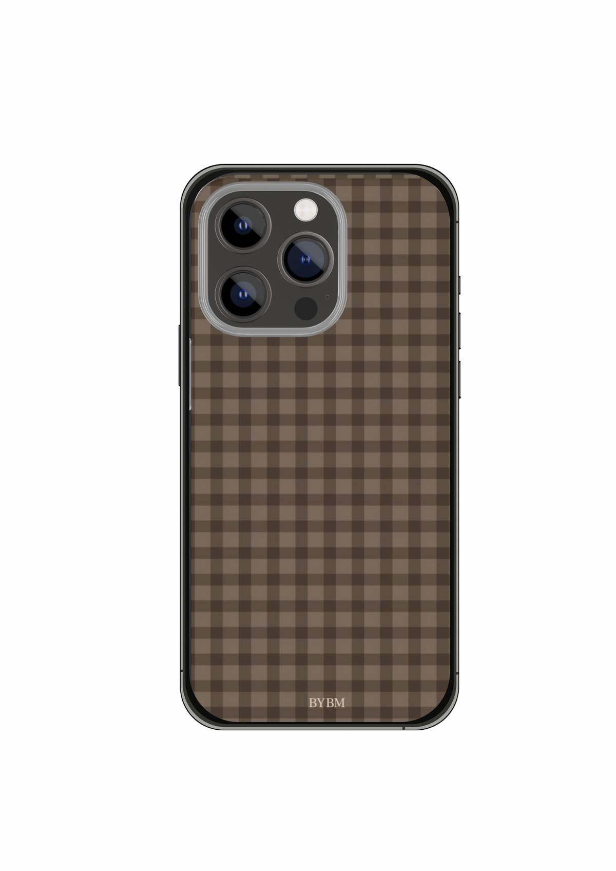 Coque de téléphone « Mocha Check » — L’élégance rétro dans sa version la plus cosy.