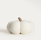 Citrouille décorative en tissu blanc – 32 x 21 cm - PRECOMMANDE - Édition limitée