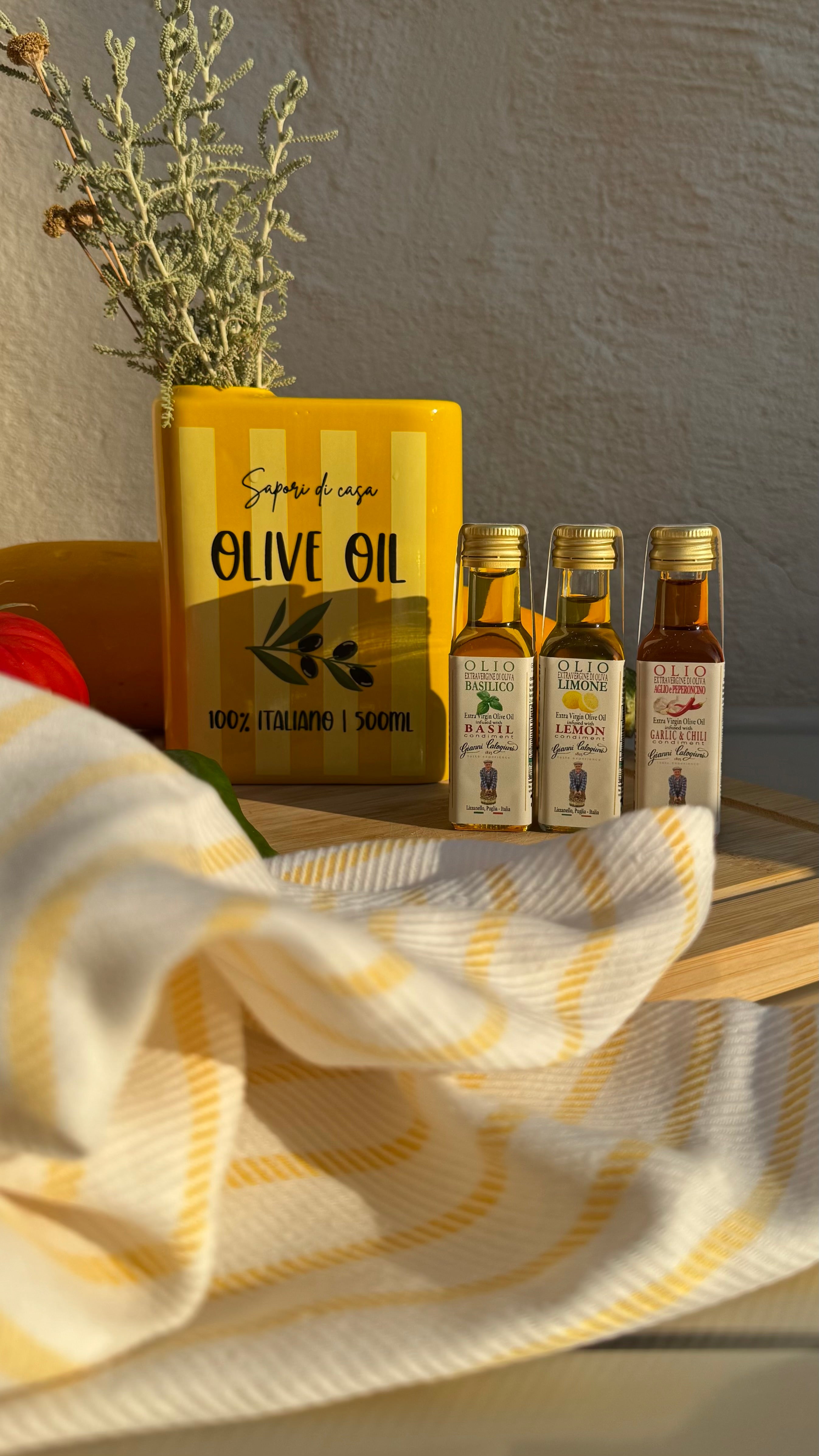 Coffret Découverte Italie – Sélection d'Huiles d'Olive & Vincotto Gianni Calogiuri (3 x 20ml) (Plusieurs choix)