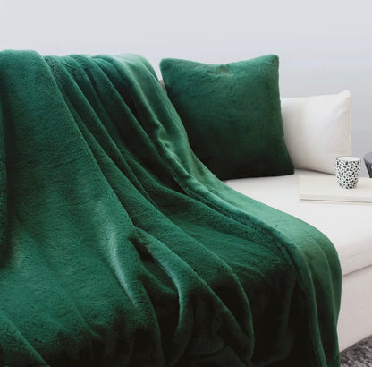 Plaid Fausse fourrure, doublure flanelle, 125x150cm - Certifié OEKO-TEX - PRÉCOMMANDE