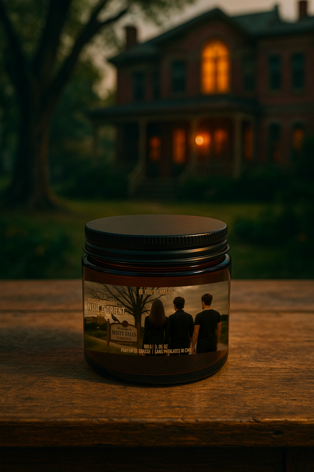 Bougie Parfumée Nuit d'orient – Pot avec couvercle – Inspiré par "The Vampire Dairies" - 100g