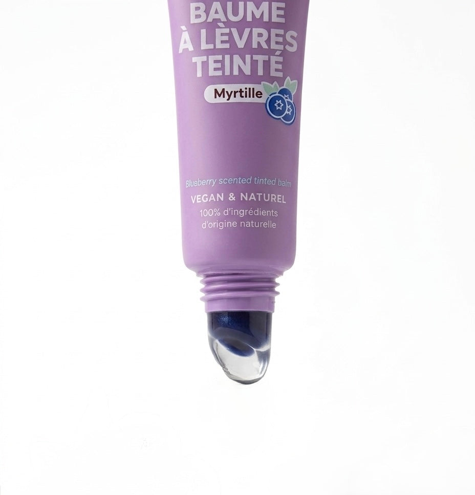 Baume à Lèvres - Teinté- Arôme Myrtille - 15ML
