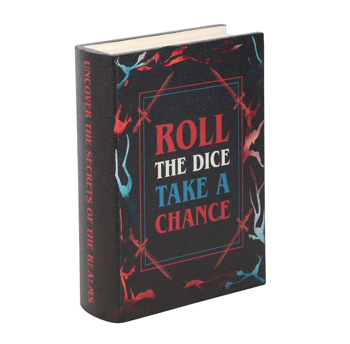 Boîte a rangement en forme de livre “Secret Box Between Realms” – Trésors cachés & mystères d’Hawkins