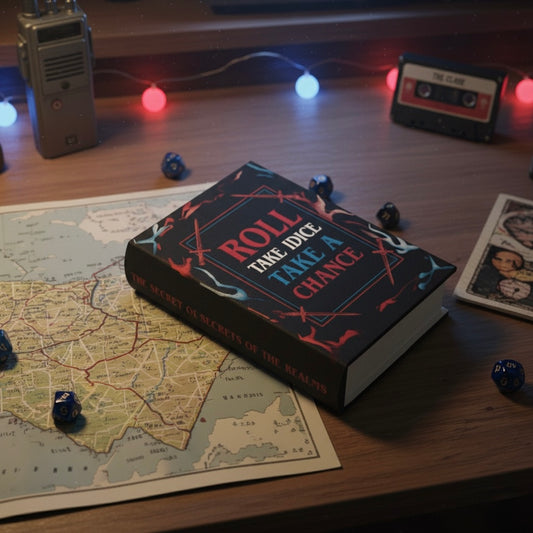 Boîte a rangement en forme de livre “Secret Box Between Realms” – Trésors cachés & mystères d’Hawkins