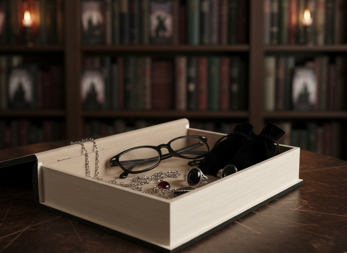 Boîte de Rangement en forme de livre “ Love Spells ” – Secrets de Grimoire & Charmes de Minuit