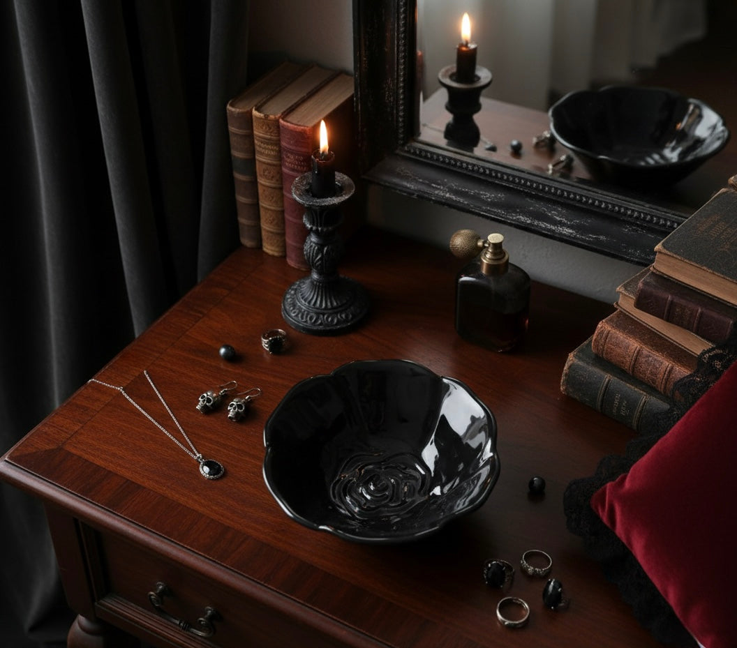 Bol "Black Rose" - amoureux d’esthétique Dark Academia.