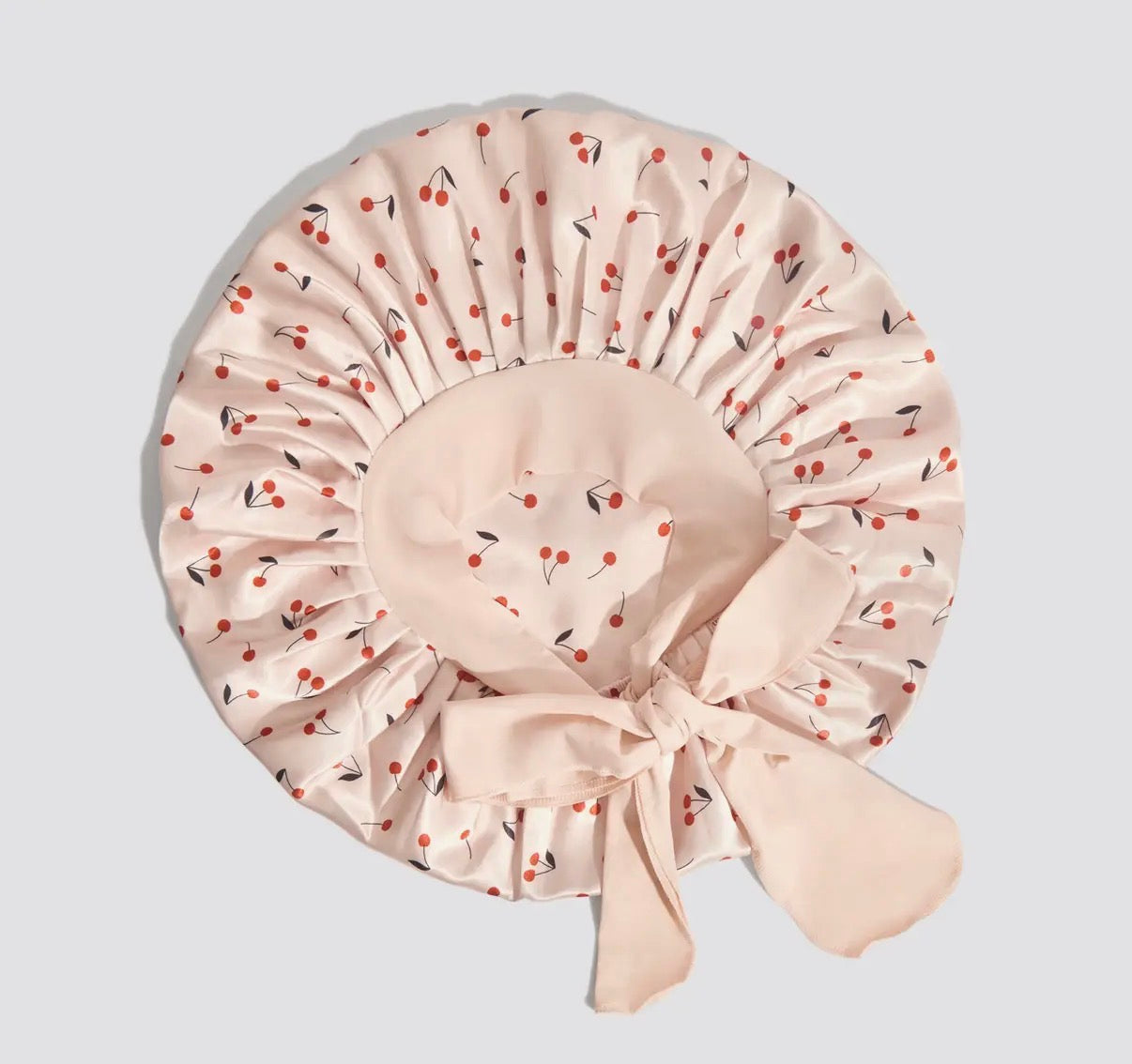 Bonnet de Nuit en Satin – Certifiée OEKO-TEX®  – Cerise  – Édition Bathroom - PRÉCOMMANDE