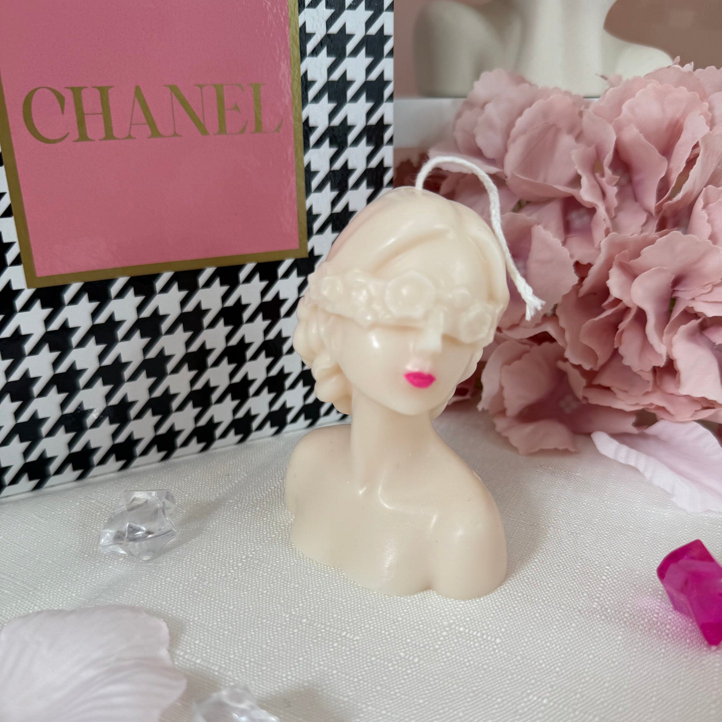 Bougie Petit Buste de Dame – Cire Végétale – Fait Main – Sans CMR ni Phtalates