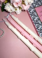 Bougie Pilier Décorative – Fraise, Cerise ou Nœud - Sans CMR ni Phtalates
