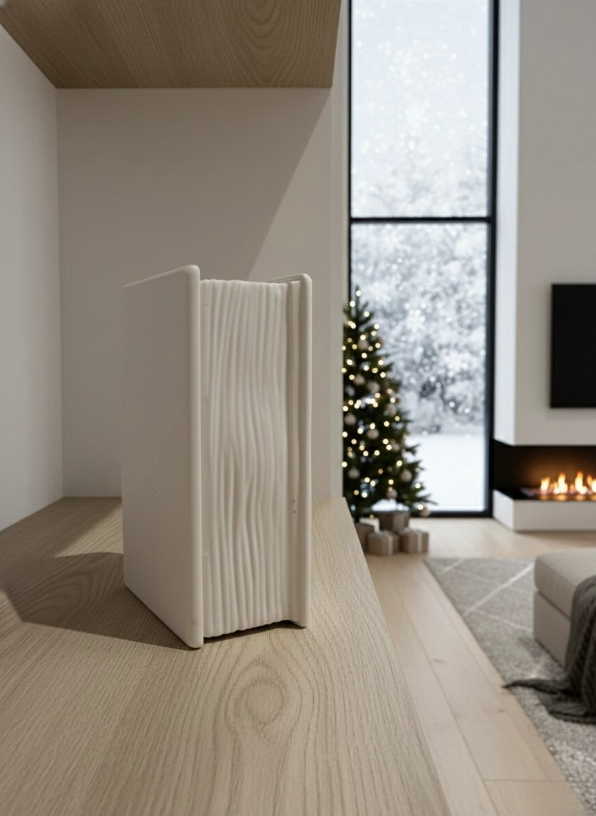 Bougie Artisanale  Pot en Jesmonite – "Livre Enchanté" – Ambiance Cocooning - Faite par mes soins