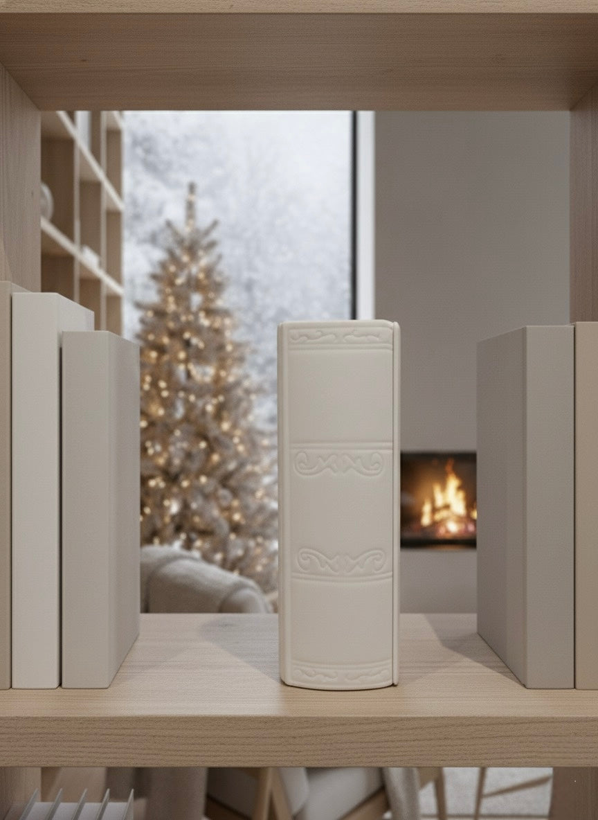 Bougie Artisanale  Pot en Jesmonite – "Livre Enchanté" – Ambiance Cocooning - Faite par mes soins