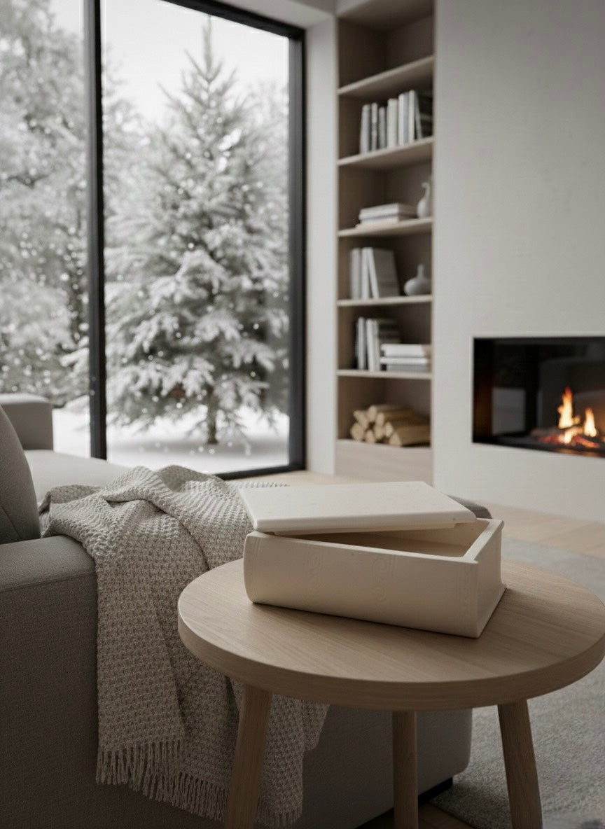 Bougie Artisanale  Pot en Jesmonite – "Livre Enchanté" – Ambiance Cocooning - Faite par mes soins