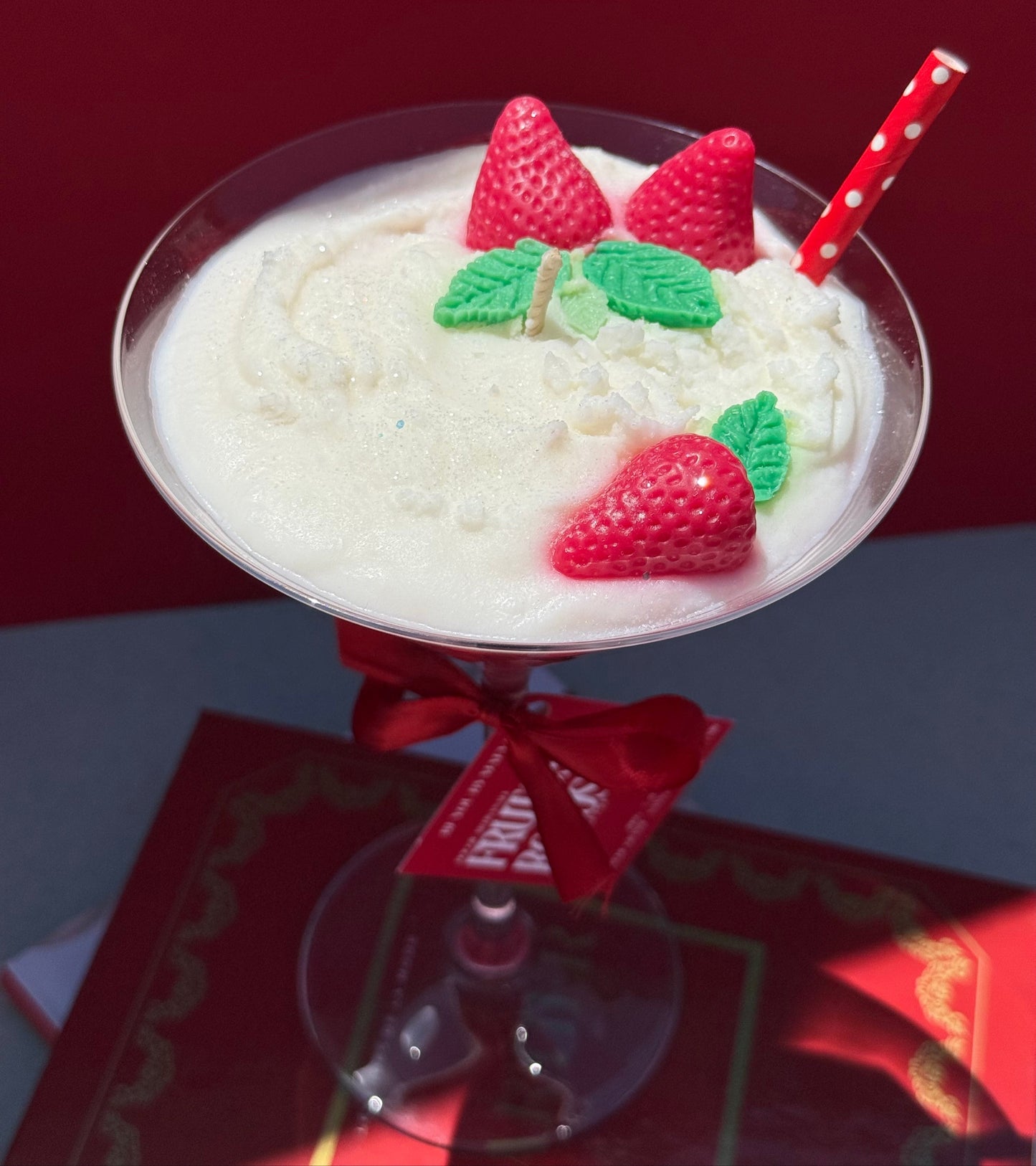Bougie Cocktail Rouge – Frutos Rojos – Verre à Cocktail
