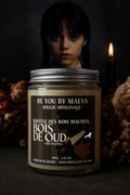 Bougie Parfumée Bois de Oud – Pot avec couvercle – Inspiré par "Mercredi addams" - 100g