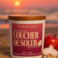 Bougie Parfumée Coucher de Soleil – Pot Blanc avec ou sans couvercle – 200g