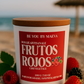 Bougie Parfumée Frutos rojos – Pot Blanc avec ou sans couvercle – 200g