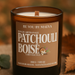Bougie Parfumée Patchouli – Pot Ambré – 200g