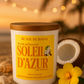 Bougie Parfumée Soleil d’Azur – Pot Blanc avec ou sans couvercle – 200g