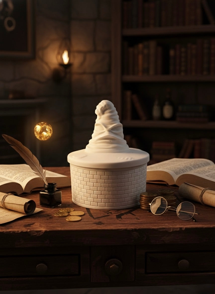 Bougie Pot en Jesmonite – Chapeau Harry potter - fait par mes soins