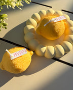 Bougie Sculpturale – " Citron Réaliste " Fait-Main - Sans CMR ni phtalates - ÉDITION DOLCE VITA COLLECTION EPHÉMERE
