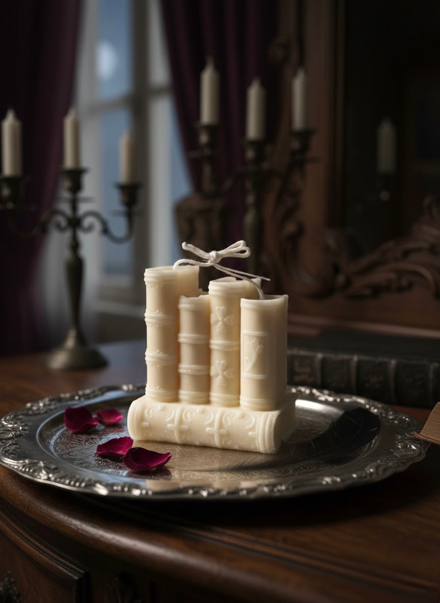 Bougie Sculpturale – L'Héritage Littéraire- Sans CMR ni phtalates