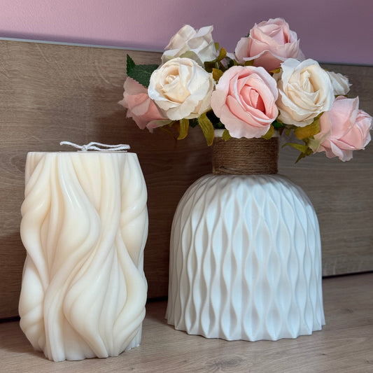 Bougie Sculpturale – Élégante