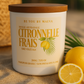 Bougie Parfumée Citronnelle Frais – Pot Blanc avec ou sans couvercle – 200g