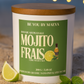 Bougie Parfumée Mojito Frais – Pot Blanc avec ou sans couvercle – 200g