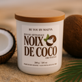 Bougie Parfumée Noix de Coco – Pot Blanc avec ou sans couvercle – 200g