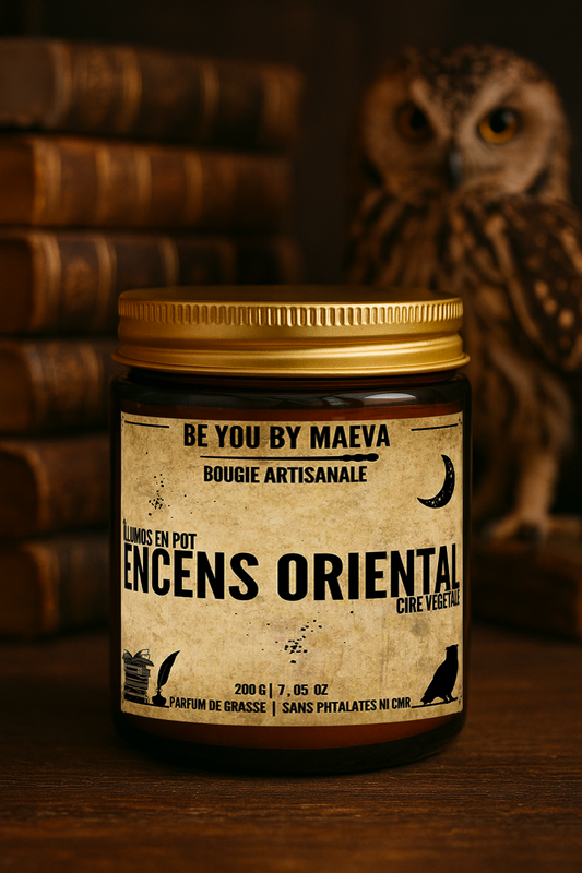 Bougie Parfumée Encens Oriental – Pot avec couvercle – Inspiré "d'Harry potter " - 100g ou 200g