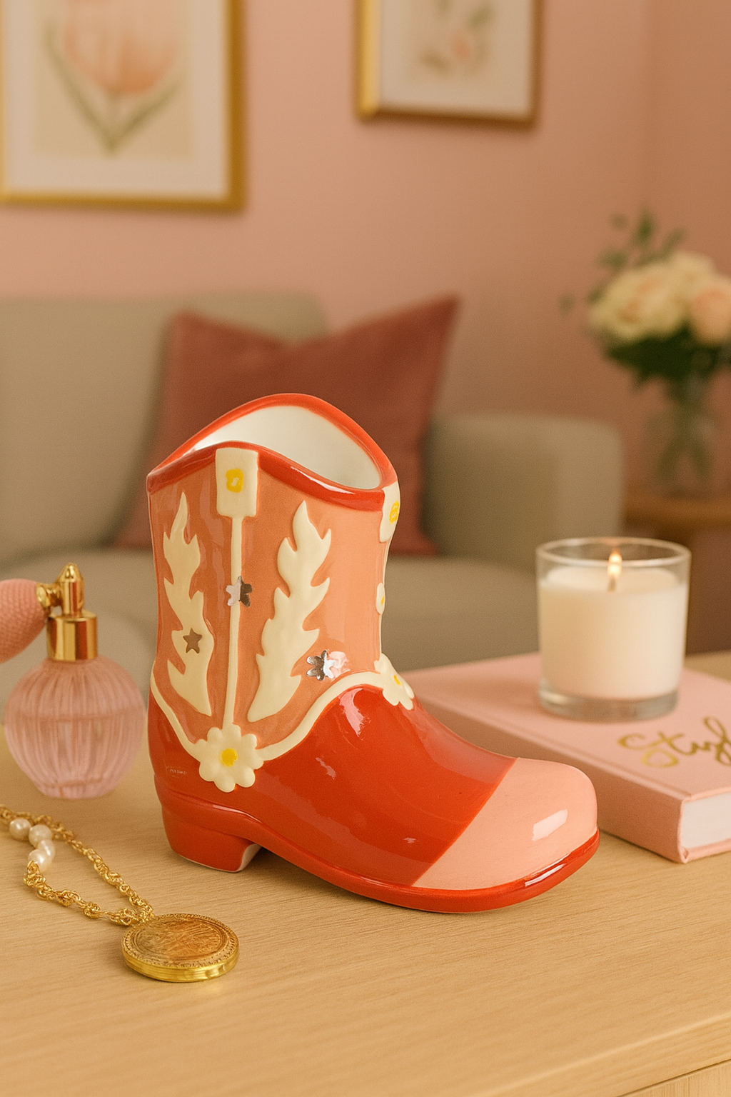 Brûleur Botte Girly – Fun, parfum & esprit saloon