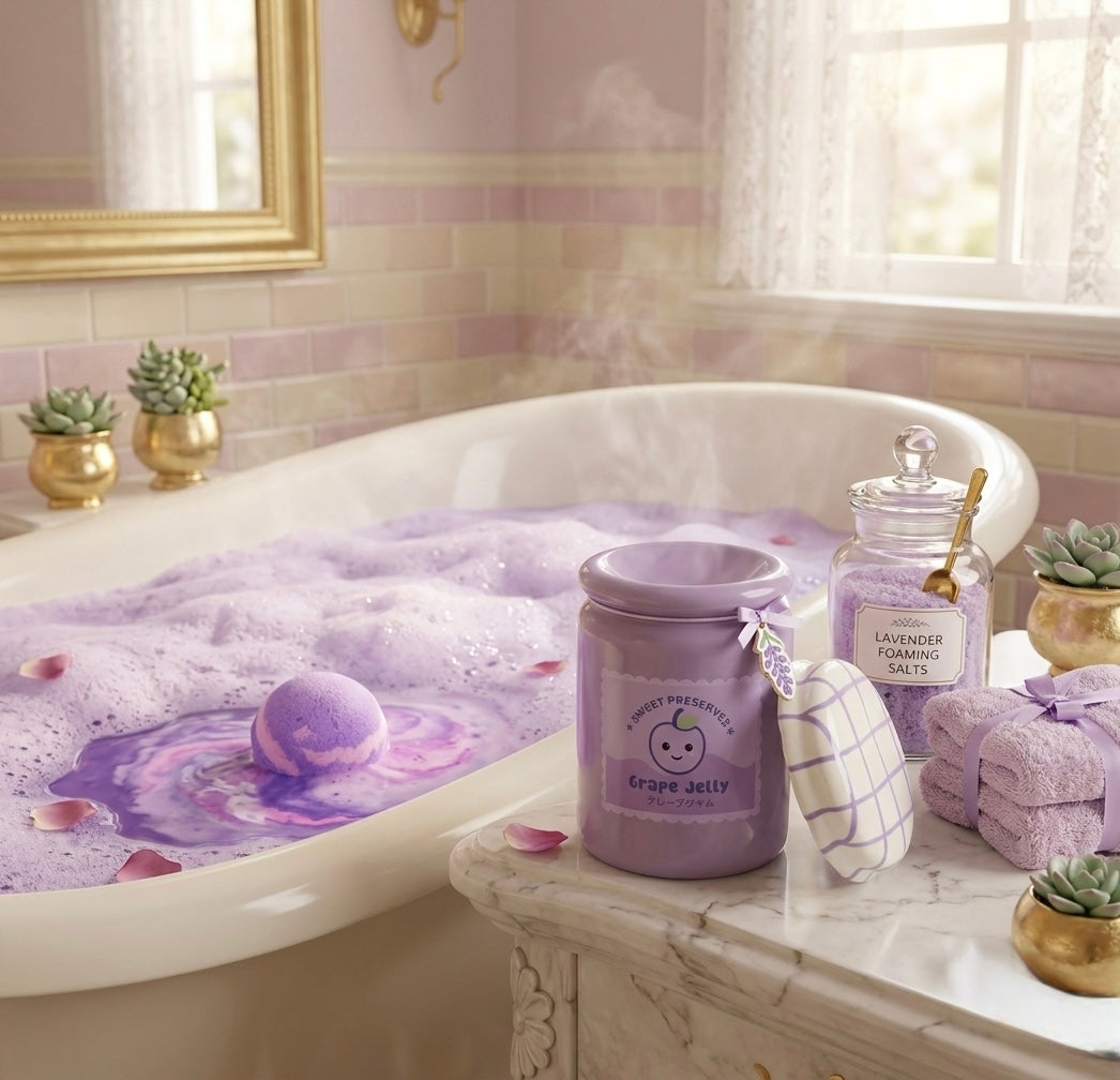 Brûleur à Fondant "Sweet Grape Jelly" – Édition Bathroom Kawaii - PRÉCOMMANDE