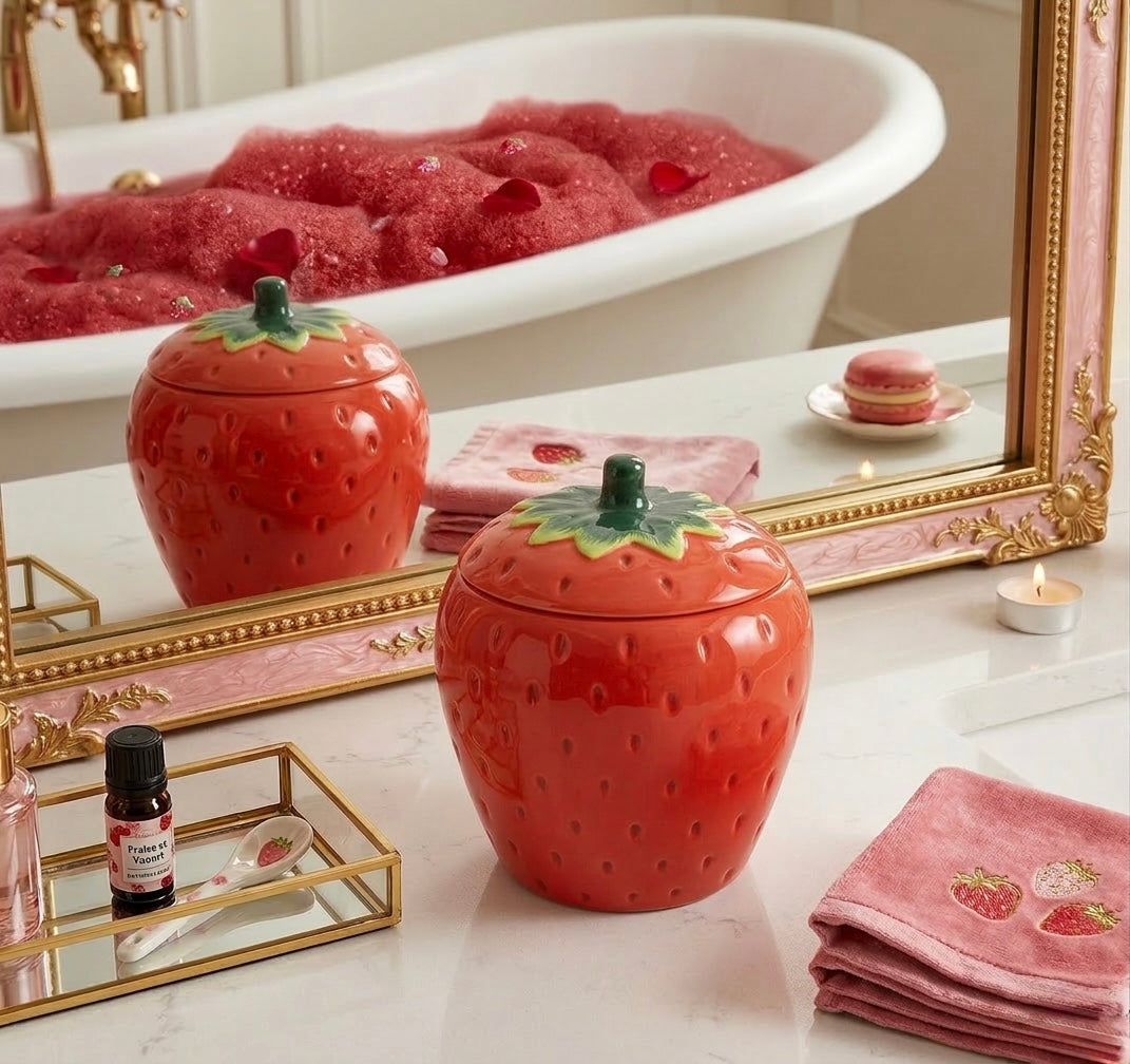 Brûleur à Fondant "Sweet Strawberry" – Édition Bathroom Kawaii - PRÉCOMMANDE