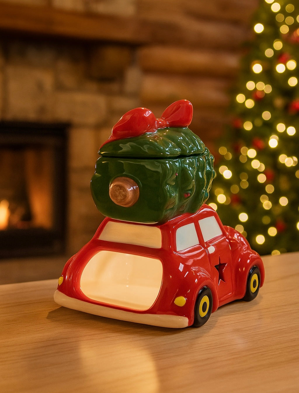 Brûleur Voiture Festive  – En Route pour Noël
