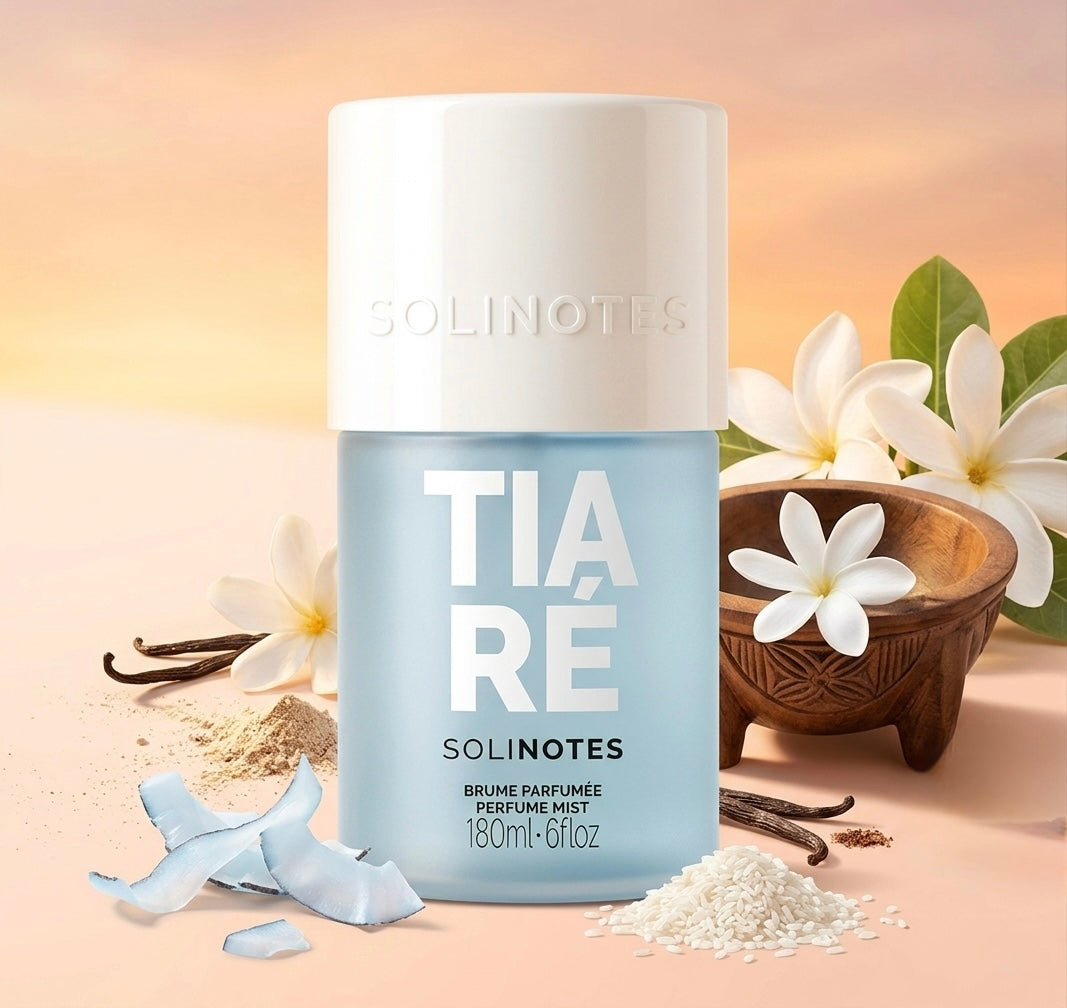 Brume Parfumée TIARÉ –  Fabriqué en France – SOLINOTES – (180ml) PRÉCOMMANDE