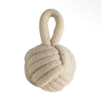 Butoir de porte en corde crème – 17 × 18 × 29 cm - PRÉCOMMANDE
