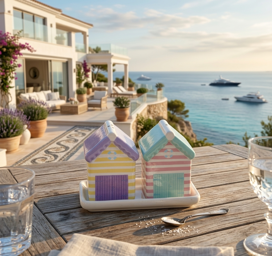 Duo Salière & Poivrière “Seaside Cabins” - PRÉCOMMANDE