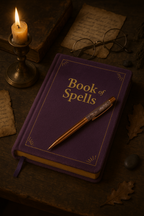 Carnet “Book of Spells” Violet  – ÉDITIO, MAGIQUE