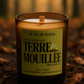 Bougie Parfumée Terre mouillée – Pot Ambré – 200g