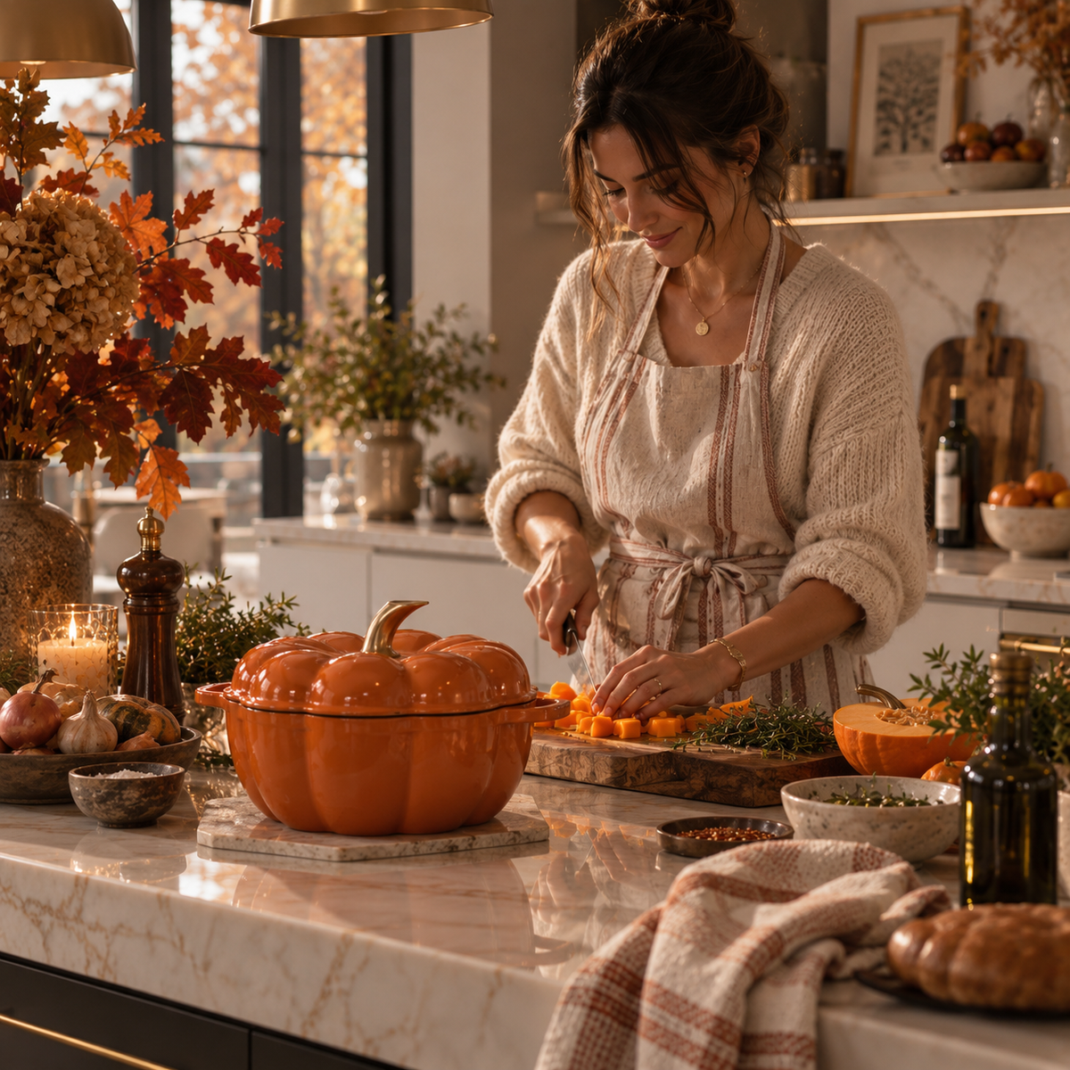 Cocotte Citrouille Orange - Fonte emaillée durable - 1,7L - PRÉCOMMANDE - Édition limitée
