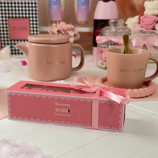 Coffret de 8 Fondants Parfumés – Macarons – Cire Végétale & Parfums de Grasse – Sans CMR ni Phtalates
