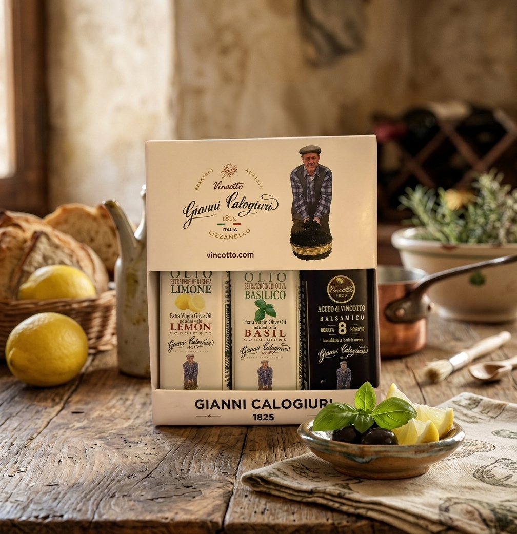 Coffret Découverte Italie – Sélection d'Huiles d'Olive & Vincotto Gianni Calogiuri (3 x 20ml) (Plusieurs choix)